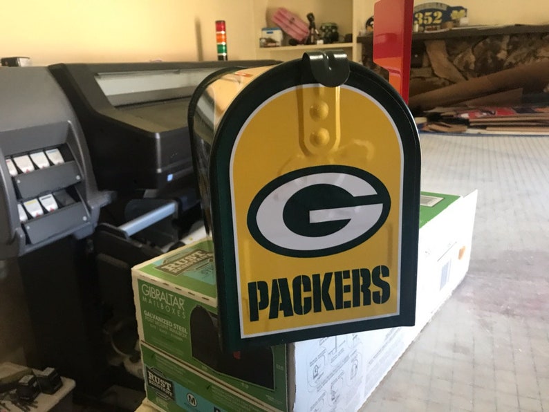 JUMBO Green Bay Packers Mailbox Etsy