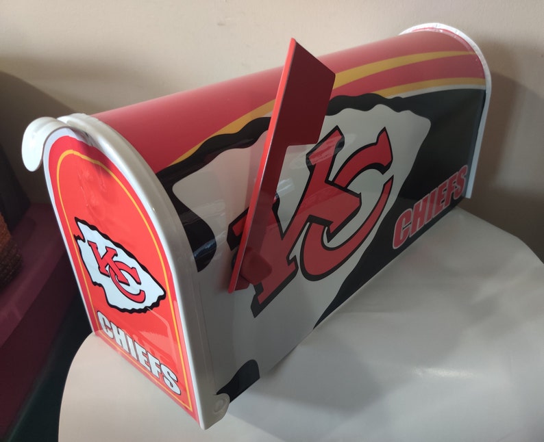 JUMBO Kansas City Chiefs Mailbox Etsy