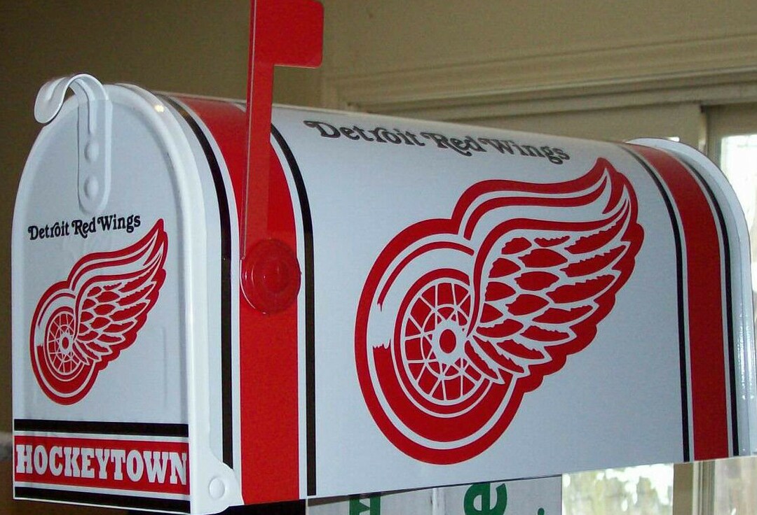 Detroit Red Wings Mailbox Etsy