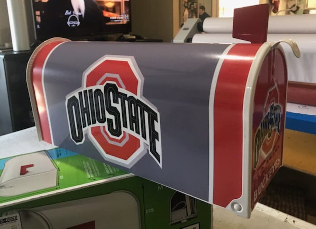 JUMBO Ohio State Mailbox Etsy