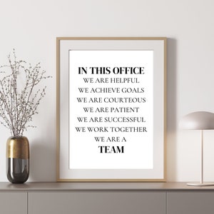 Office wall art, Office decor, Office prints, Digital download