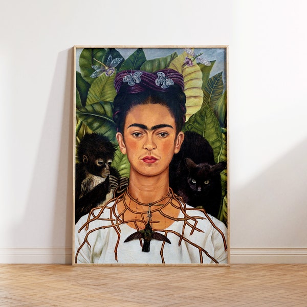 Frida Kahlo Druck, Frida Kahlo Wandkunst, Digitaler Download