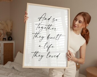 Minimalist Bedroom Print: Modern Love Quote Wall Art Download