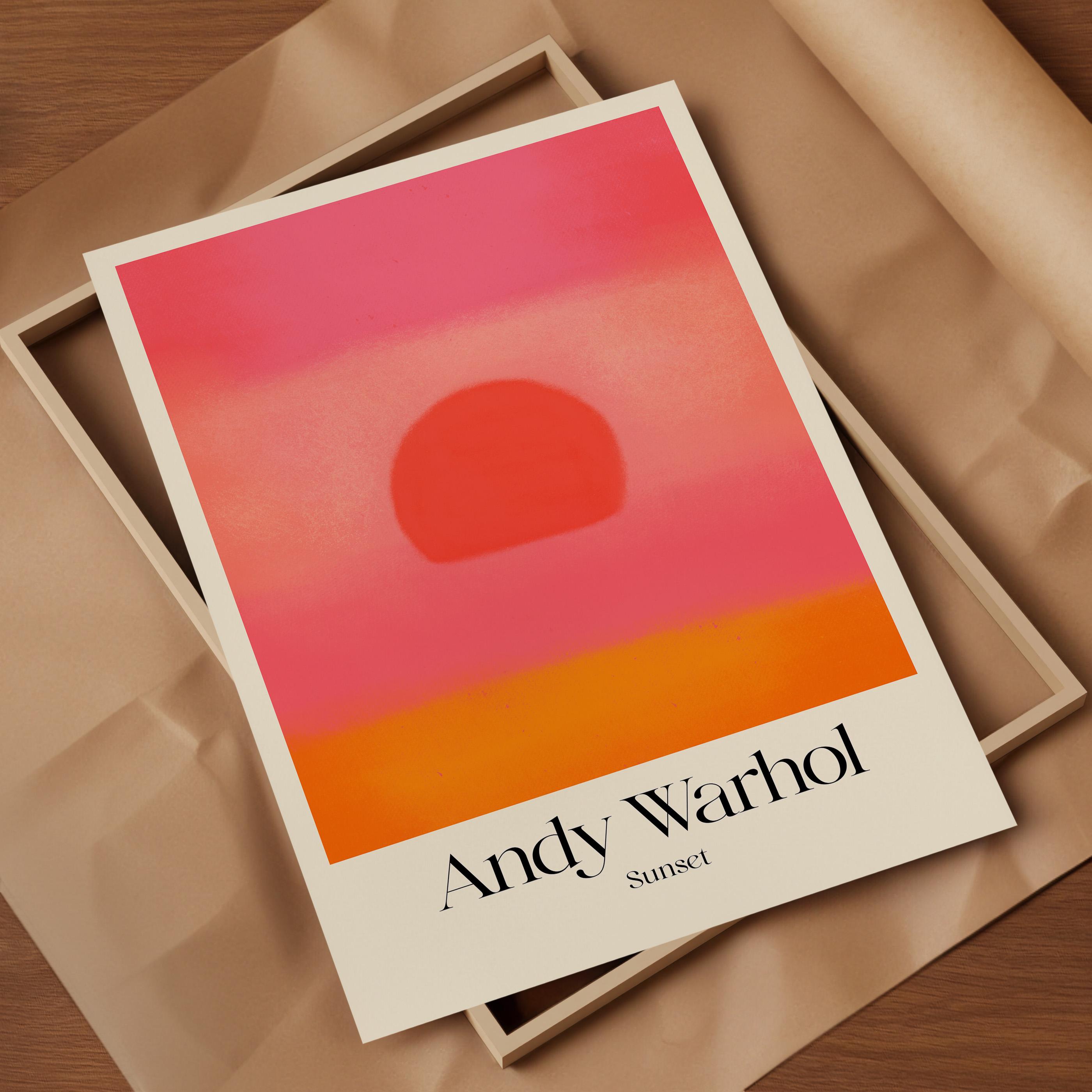 アンディ・ウォーホル「サンセット」アートプリント：モダン抽象画
