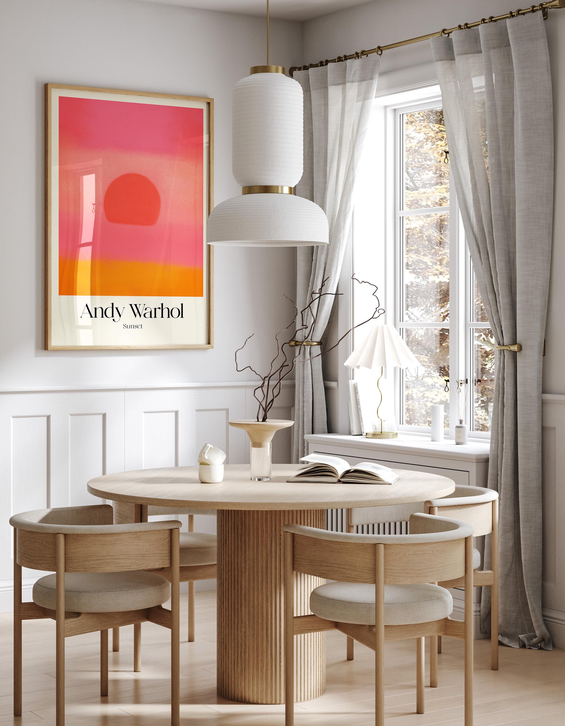 アンディ・ウォーホル「サンセット」アートプリント：モダン抽象画