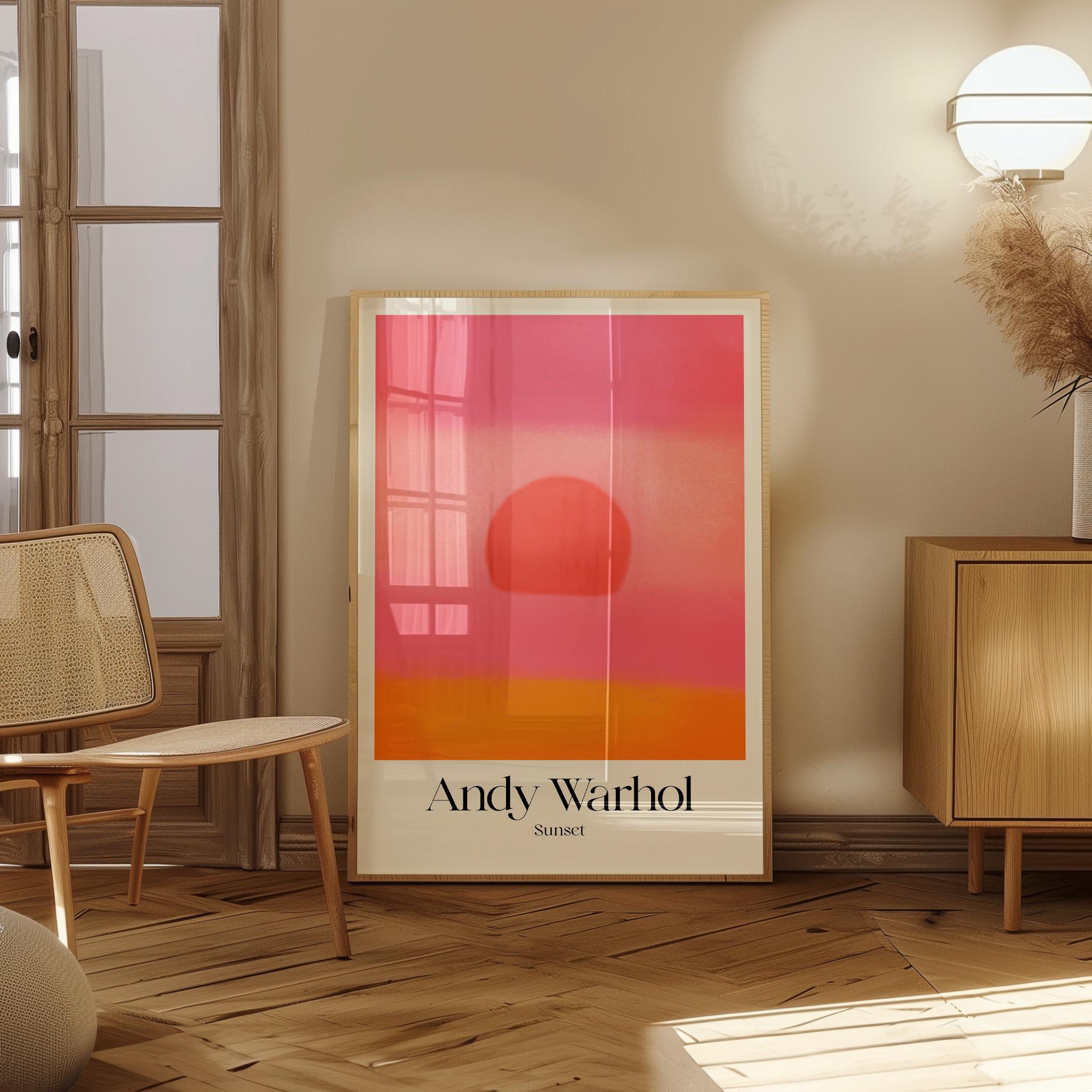 アンディ・ウォーホル「サンセット」アートプリント：モダン抽象画