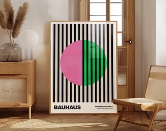 Bauhaus Abstract Geometric Print: Mid-Century Modern Exhibition Style (Digital Download)