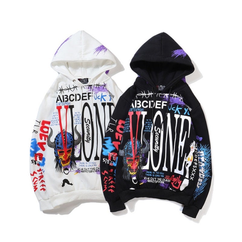 white and green vlone hoodie