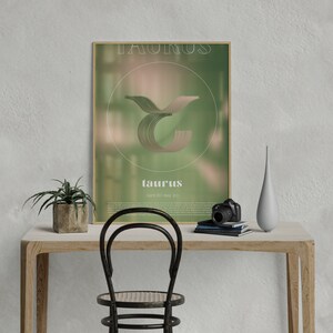 TAURUS Zodiac Sign Digital Download, Wall Art, Zodiac Art Printable