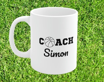 Personalized Basketball coach mug, basketball coach gift, basketball gift