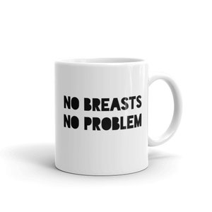 No Breasts, No Problem mug