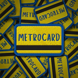 Cartão de metrô NYC Metrocard inspirado em patches bordados