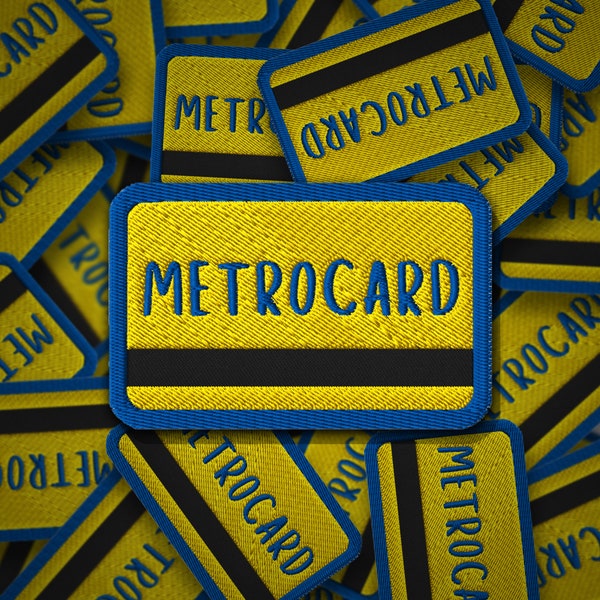 NYC Metrocard subway card inspired Embroidered patches