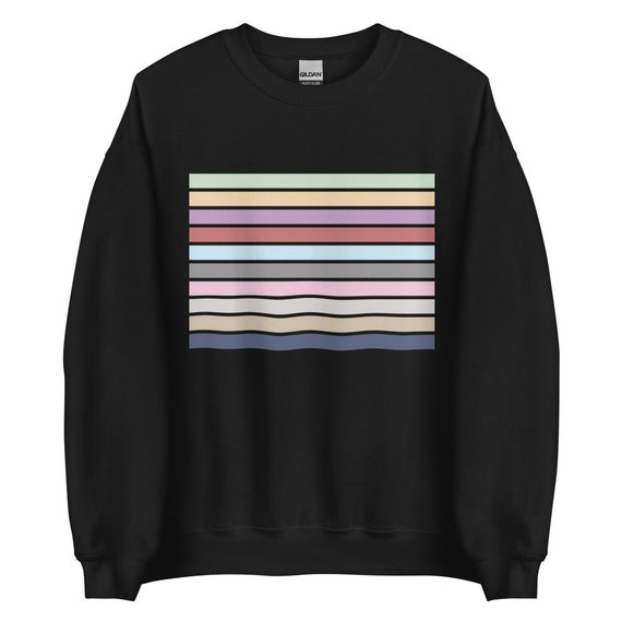 Colorful 2025 striped sweatshirt