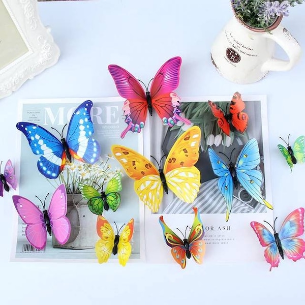 12 x 3D Butterfly Wall Stickers Room Decor Wall Art Stickers Home Decor Cute