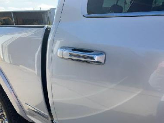 Full Set of Custom Black OR Chrome Door Handle Overlays Covers for the 2019 2024 Dodge Ram 1500 You Choose the Middle Color Insert Etsy