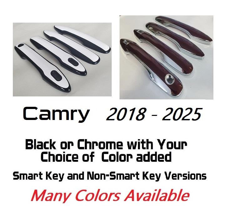 GLOSS BLACK Door Handle Trim Covers For 2018-2025 Toyota Camry - Foto 6