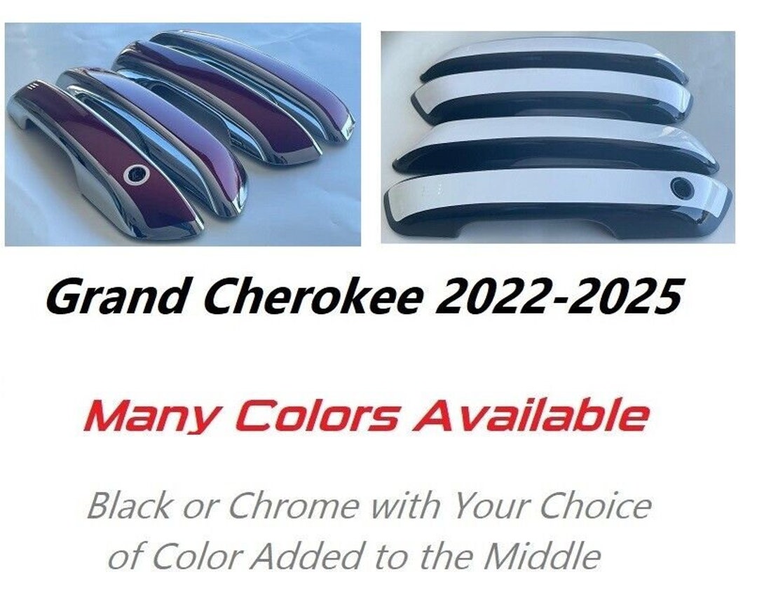 Custom Door Handle Overlays For 2015-2020 GMC Yukon - Choose Black Or Chrome With Accent Color
