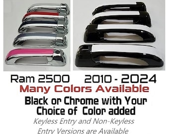 Set Of 8 Chrome Door Handle Covers For 2009-2018 Ram 1500 & 2010-2024 Ram 2500/3500 Trucks 6 thumbnail image