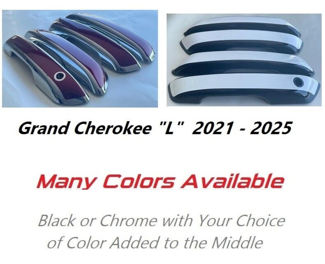 Full Set of Custom Black OR Chrome Door Handle Overlays / Covers