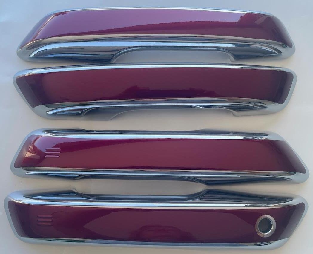 Galaxymotoinc Triple Chrome 4-Door Handle Set With Smart Keyhole Cover – Fits 2014-2022 Jeep Cherokee