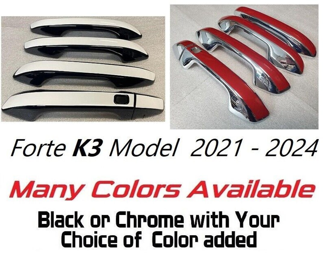 Glossy Black Door Handle Cover Overlay For 2014-2019 Kia Soul (Non-Smart Key Models)