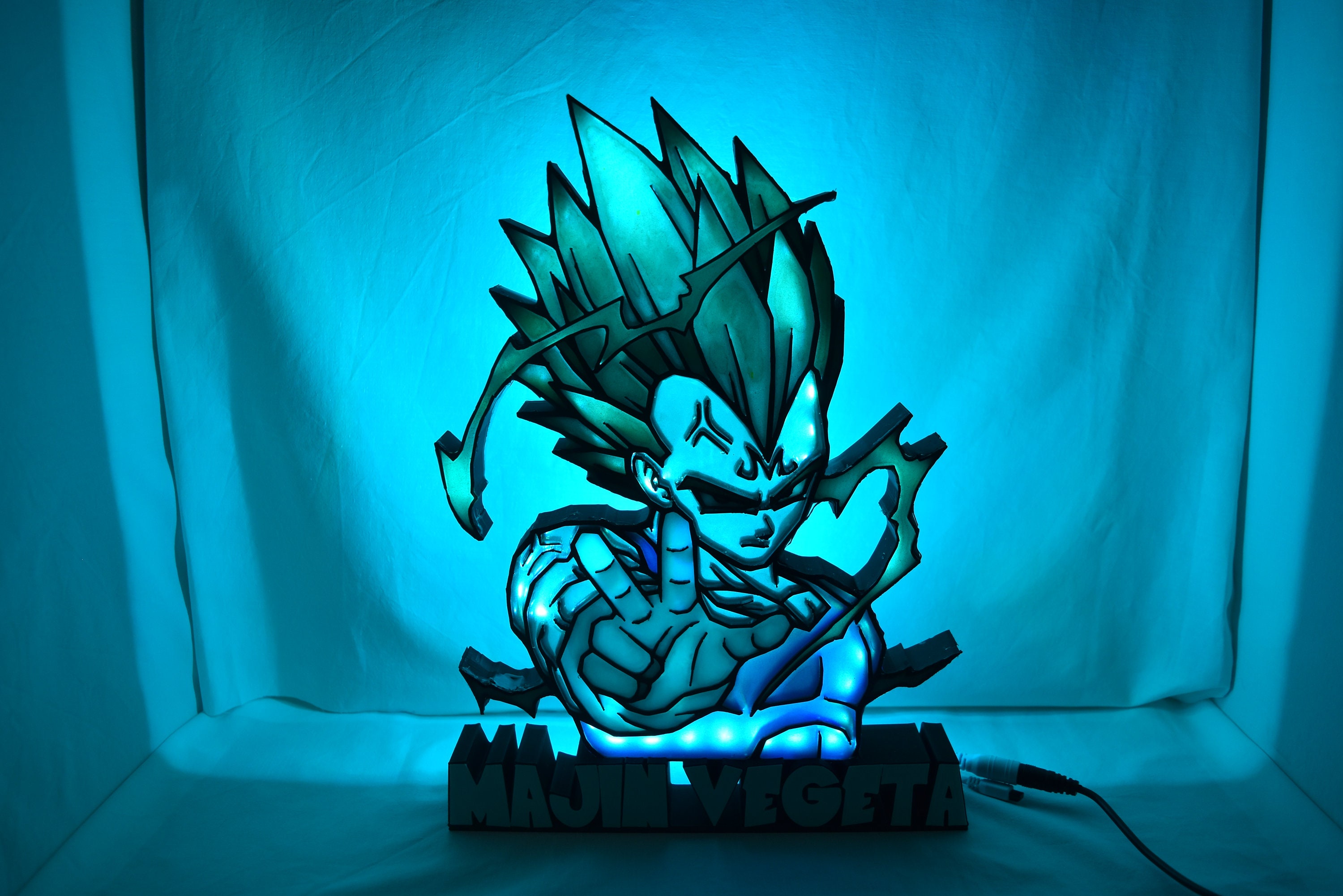 Vegeta Dragon Ball Z Lamp Dragon Ball Súper Saiyan Resin Lamp Etsy