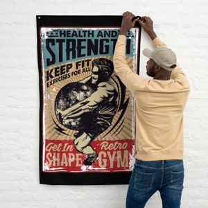 Gesundheit und Stärke Gym Flagge Kostenloser Versand