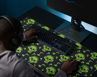 Gamer Skulls Gaming Mouse Pad - Non-Slip Extended Size