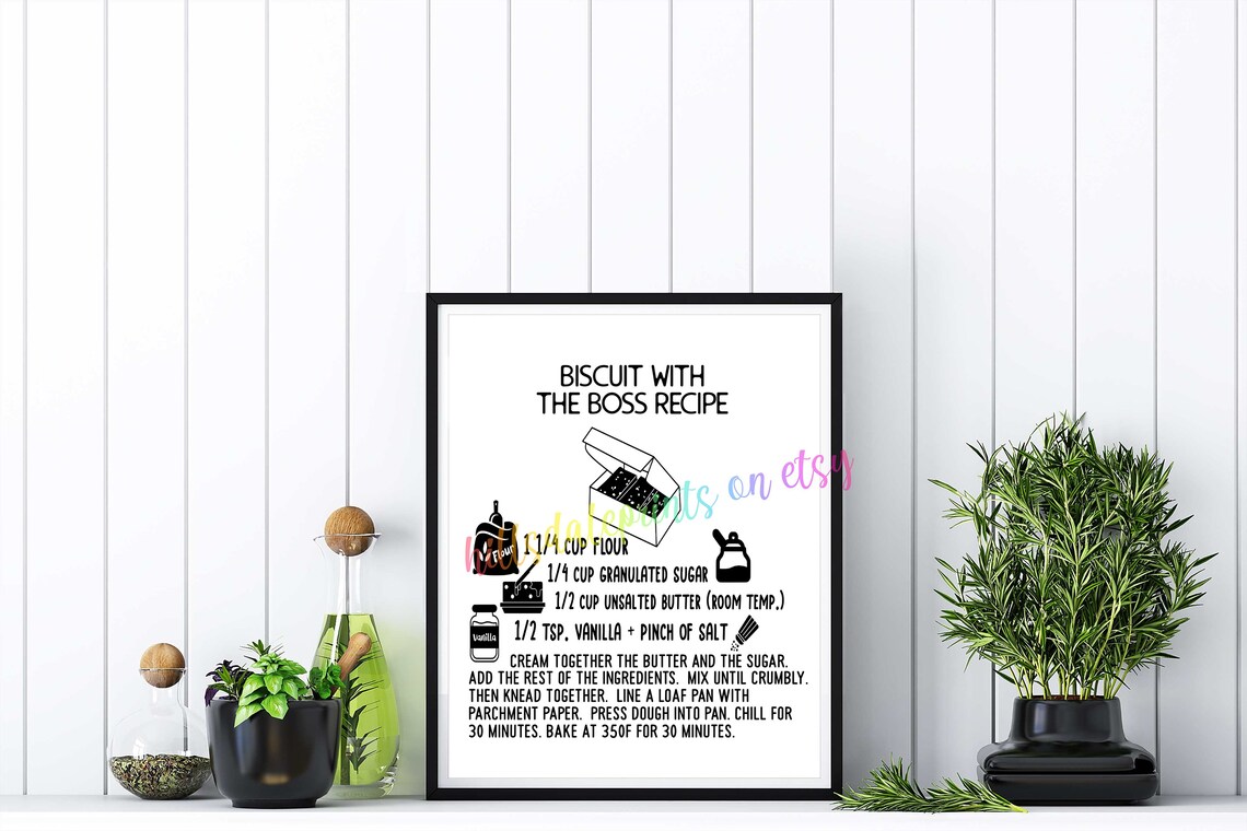 Biscuit With the Boss Design in SVG Cut File for Cricut Etsy