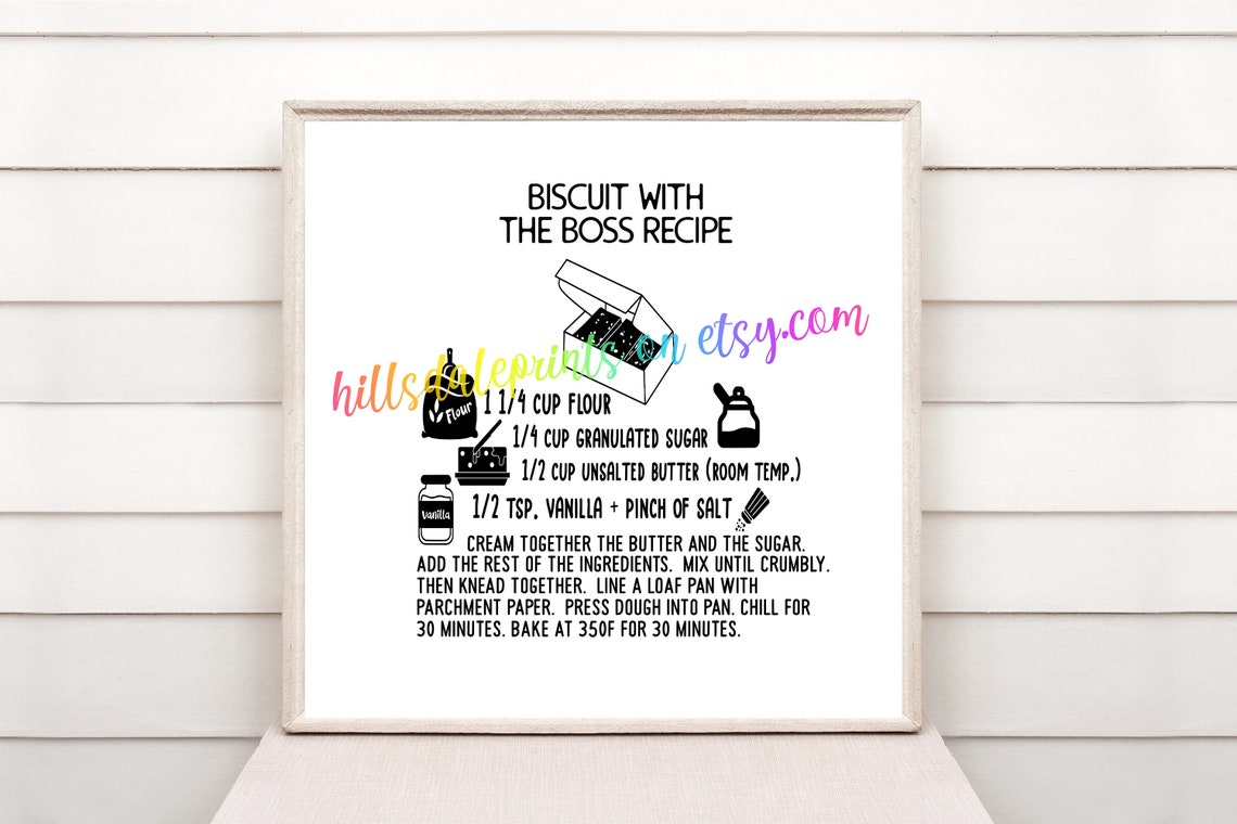 Biscuit With the Boss Design in SVG Cut File for Cricut Etsy