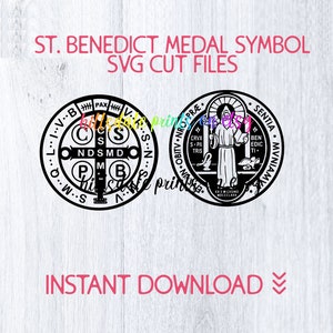 St. Benedict Medal Symbols SVG Cut Files for Cricut