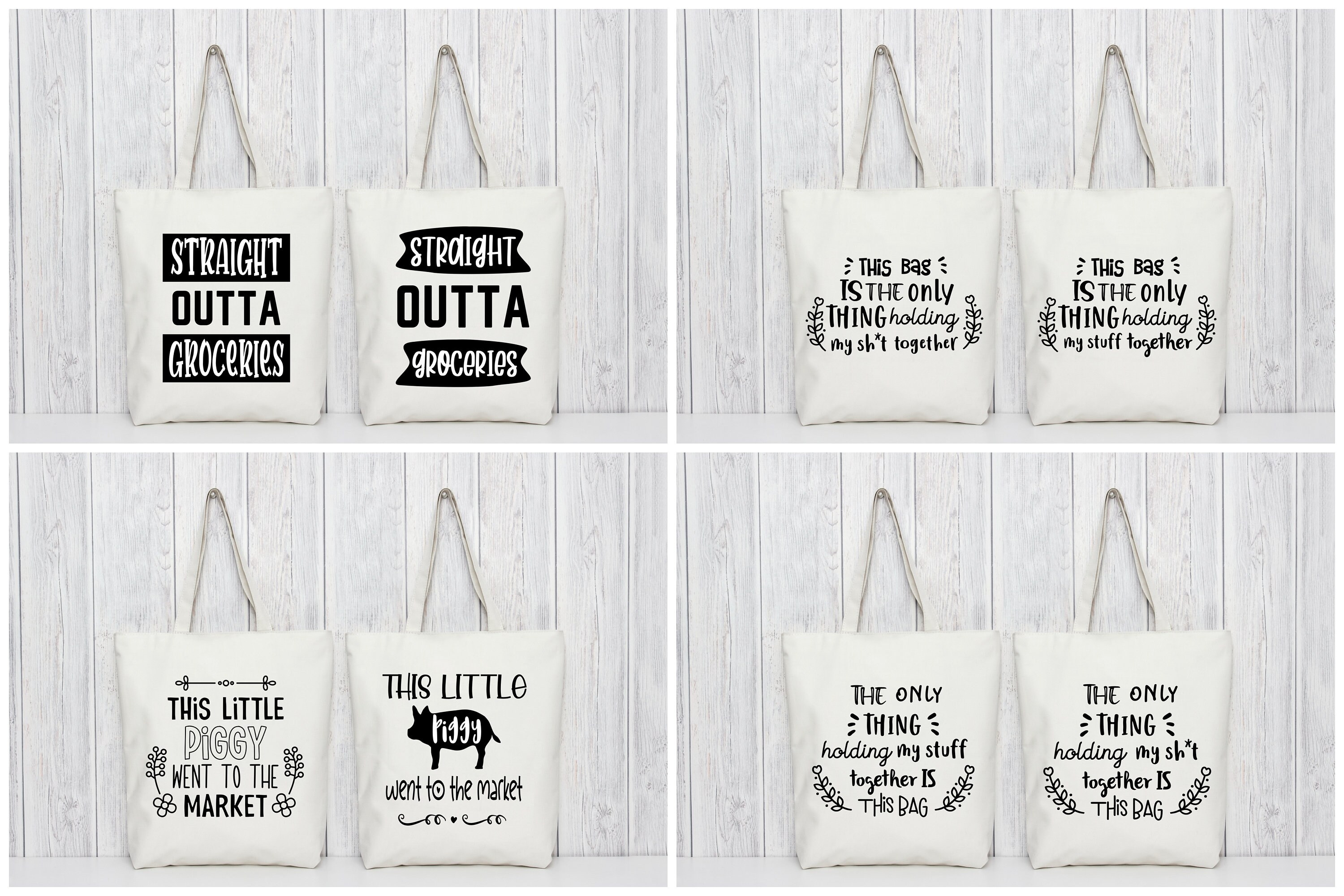 52piece Tote Bag Quotes Bundle/design SVG Cut Files for Etsy