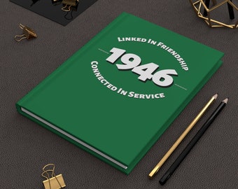 The Links Incorporated inspirou Linked in Friendship Connected in Service Diário de capa dura, Links Paraphernalia, Links Inc Gifts