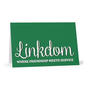 Cartões de felicitações inspirados na Links Inc, ideias para presentes de amizade e serviço, bem-vindos à Linkdom Gift, Friendship and Service Cards