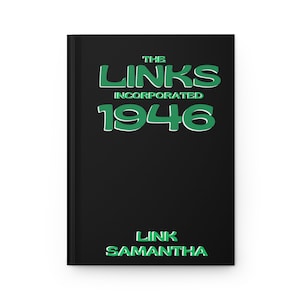 The Links Incorporated inspired journal, Personalized Links Journal, The Links Gifts, Links Paraphernalia, Green and White, Prayer Journal
