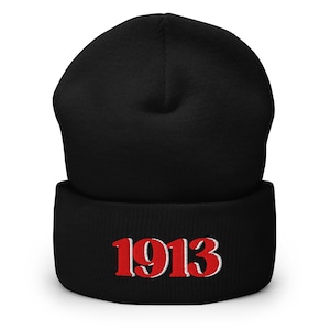 Embroidered Delta Sigma Theta Beanie, DST Hat, Sorority Apparel, 1913 Cap, Gift for Deltas, Greek Headwear