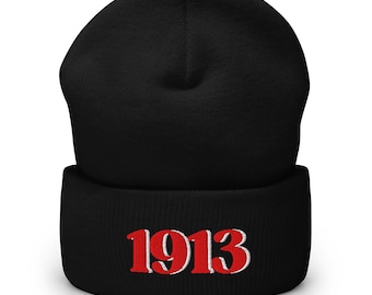 Gorro bordado inspirado en Delta Sigma Theta, gorra inspirada en DST, ropa de hermandad, gorra de 1913, regalo para Deltas, tocado griego