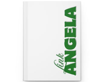 Diário de capa dura inspirado em Links personalizados, fosco, branco e verde, Links Friendship Journal, The Links Incorporated Ideias para presentes