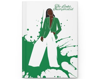 Links Inspired Green and White Hardcover Journal Matte, Links Friendship Journal, The Links Incorporated Gifts ideas, White Pants cover
