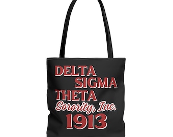 Delta Sigma Theta 1913 Tote Bag, Crimson and Cream Gifts, Welcome Bag, DST Gift Ideas, Divine Nine Gifts, Delta Sigma Theta Bag