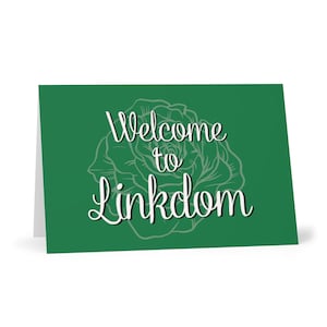 The Links Incorporated ha ispirato biglietti di auguri / note, idee regalo di amicizia e servizio, Benvenuti in Linkdom Note Cards