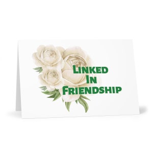 Links Inspired Friendship Greeting/Note Cards (7 pcs), Linked In Friendship Gift Ideas, Welcome to Linkdom, Friendship and Service