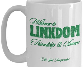 The Links Incorporated welcome mug, Welcome to Linkdom, Friendship and Service, The Links, Inc gift idea, Links Mug