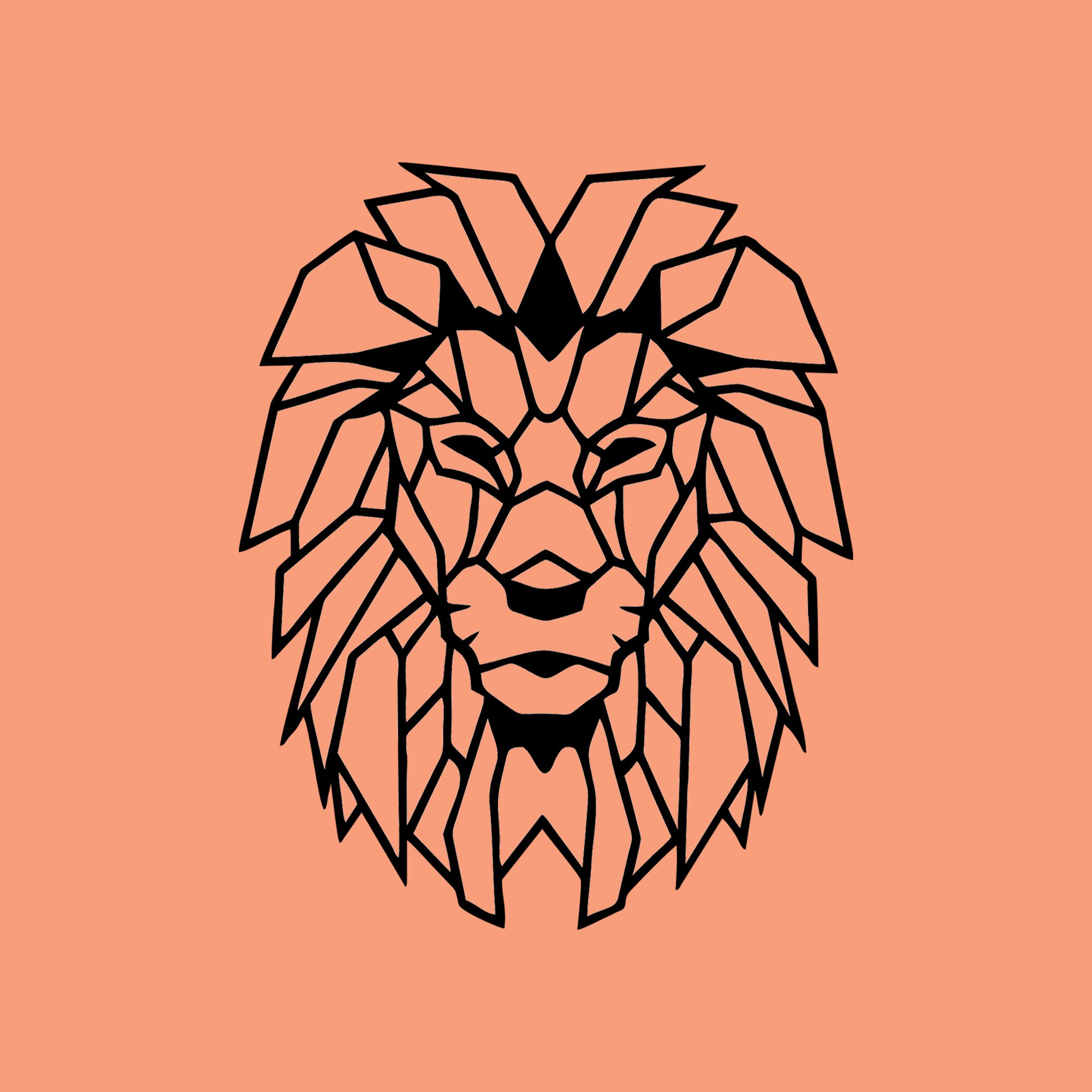 Lion SVG dxf cdr eps 300dpi pdf Wall Frame | Etsy