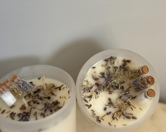 Practical Magic Inspired Candle - Lavender, Salt and Rosemary Scented Cashmere and Wood