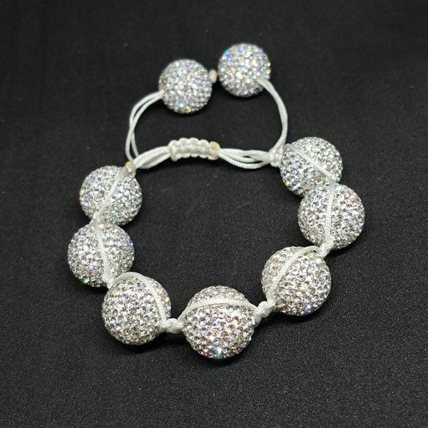 Brassards Shamballa XL en cristal