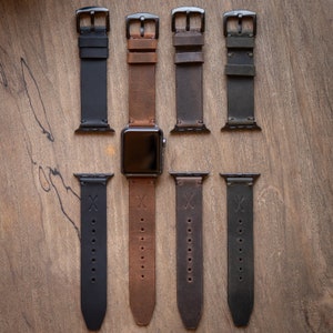 Tooled Leather Apple Watch Band, Leather Apple Watch Strap For Apple Watch Series 10 42mm 46mm Apple Watch Ultra 2 Band Genuine Leather