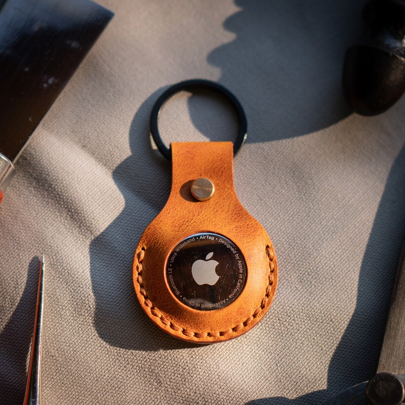 Leather Airtag Sleeve for Bag Airtag Leather Tag for Luggage Etsy