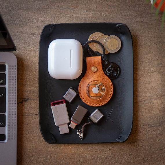 Genuine Leather Desktop Organizer for Your Electronic Devices Etsy